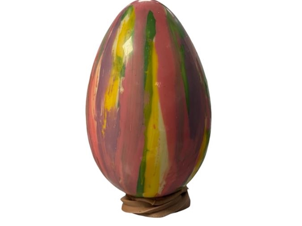 Picasso ei (wit) in  lila-rose-geel